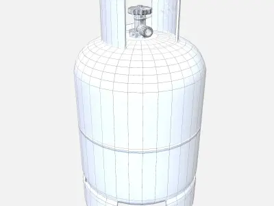 Gas cylinder Low-poly 3D model 2