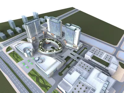 Commercial Building 3D model 9