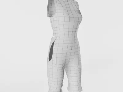 1890s Womens Undergarment Low-poly 3D model