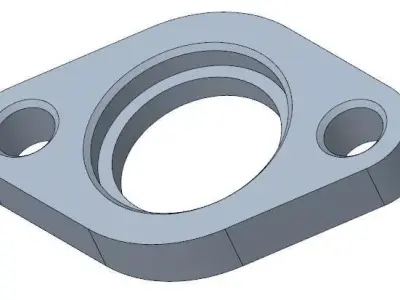 Metallic component - Flange 3D model