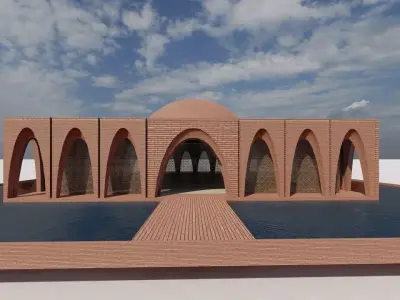 Athasenti - ancient building - arched structure 3D model
