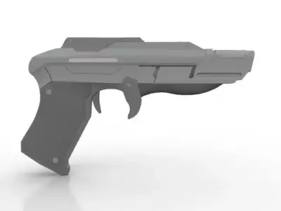 Phaser gun Low-poly 3D model