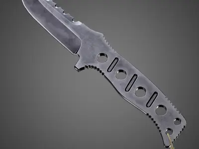 Benchmade 375 BK Tactical Knife AAA PBR Game Ready Melee Asset Low-poly 3D model