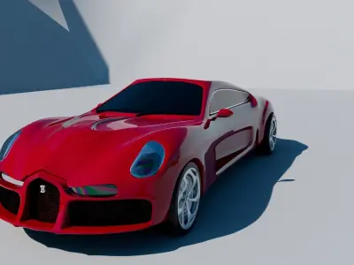 bugatti car 3D model