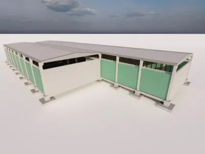Warehouse-Warehouse Building 3D model get