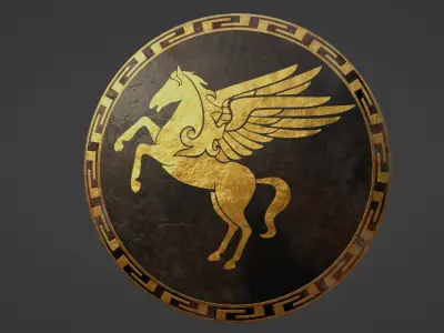 Ancient Greek City State Shields 3D Model Pack