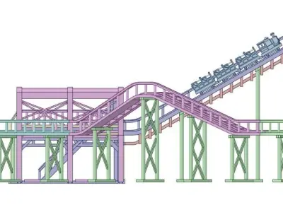 roller coaster full Free 3D model