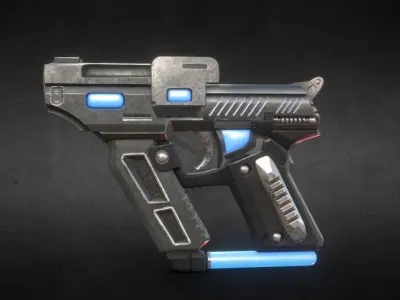 Gun fut 33 Low-poly 3D model