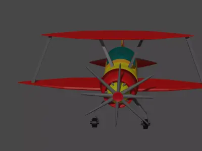 plane biplane 3D model purchase