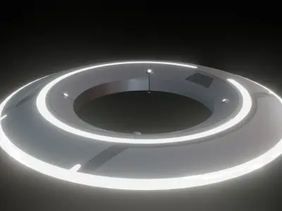 Tron Legacy identity disk Low-poly 3D model