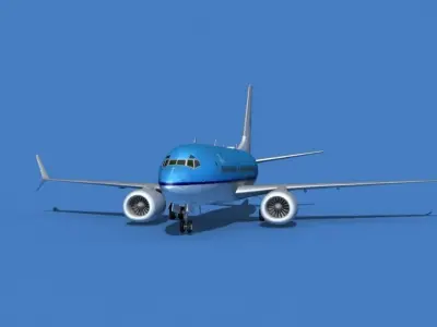 Boeing 737 MAX 7 KLM 3D model