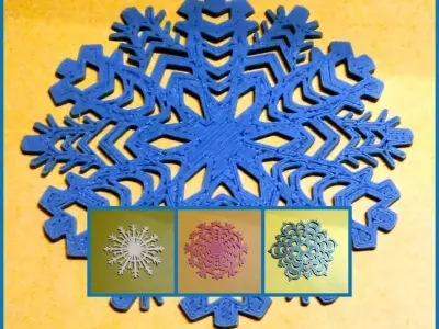 Snowflakes snowflake Free 3D print model