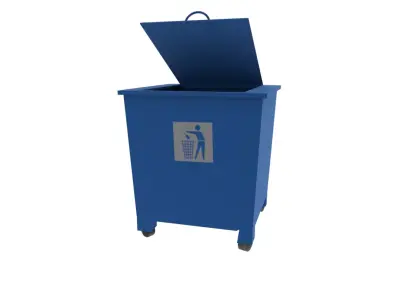 Trash can  Low-poly 3D model purchase