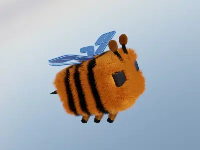Minecraft Bee Low-poly 3D model purchase