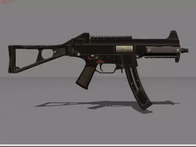 UMP Pubg Low-poly 3D model