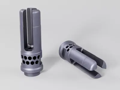 WARCOMP Flash Hider Low-poly 3D model purchase