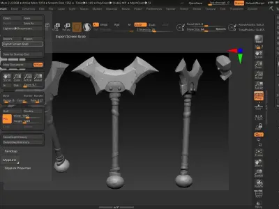War Craft Axe Low-poly 3D model