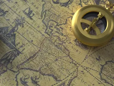 Kompass MAP treasure 3D model