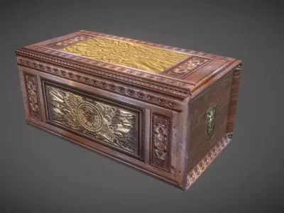 Treasure chest Free low-poly 3D model