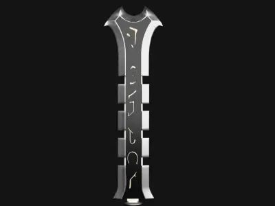Runic Broad Sword  Low-poly 3D model