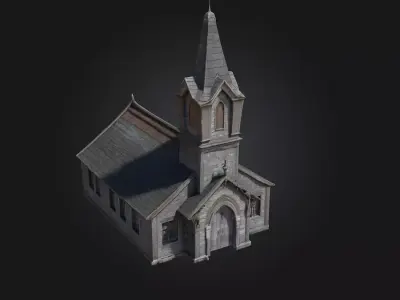 Stone Chapel  Sacred Serenity in Stone 3D model