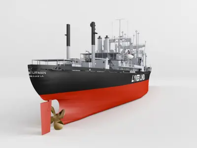 Cargo Ship Solon Turman Vessel 1961 3D model