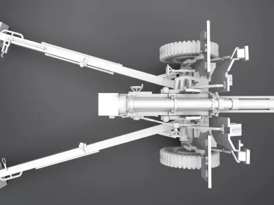 M101 Articulated Scale model  3D print model