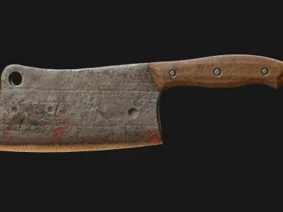 Butcher Knife Game Ready Model Low-poly 3D model