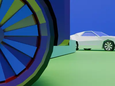 Low poly house enviroment Low-poly 3D model