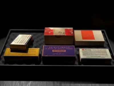 Ammo boxes Low-poly 3D model purchase