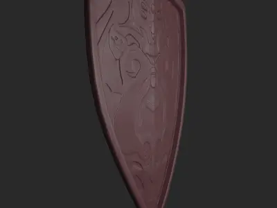 Medieval Fantasy Kingdom Shield Low-poly 3D model
