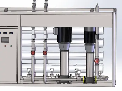 20T Two-Stage Water Treatment System 3D model