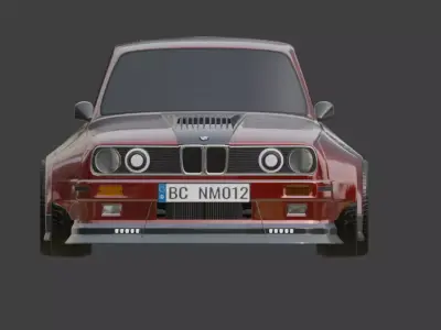 E30 Classic Vintage Car  3D model