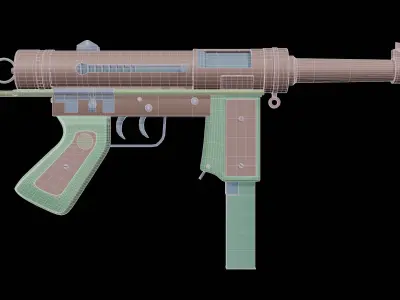 Submachine gun Halcon ML63  3D model