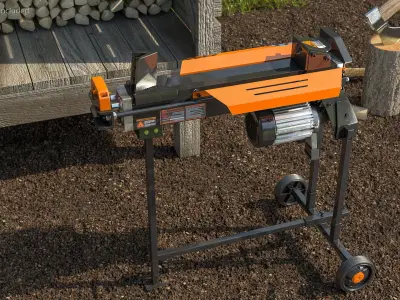 WEN 56207 Electric Log Splitter with Stand Rigged 3D model