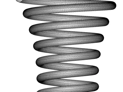 Antique Copper Concave Spring 3D model