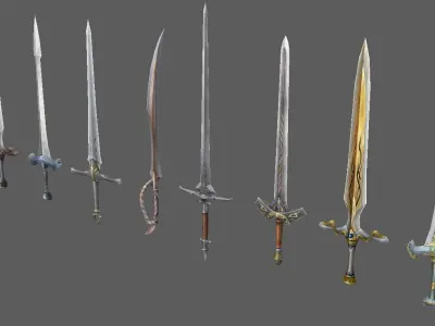 weapon sword Low-poly 3D model purchase