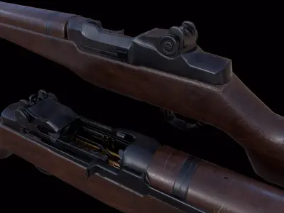 M1 Garand - Game and VR Ready Low-poly 3D model