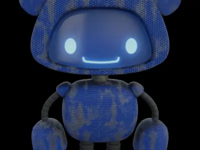 Game Ready Rigged Robot Billy Remastered Low-poly 3D model