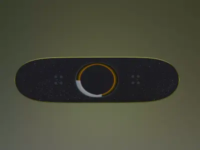 SkateBoard Low-poly 3D model 6