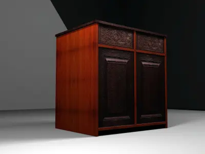 Side Box Low-poly 3D model