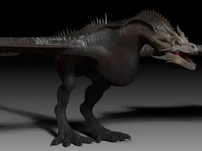 Dinosaur Wyvern Type Dragon 2 Sculpt Project 3D model