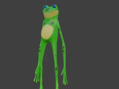 Cartoon Frog 3D model purchase