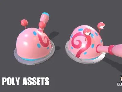 Cartoon Cannon Pack 01 Free low-poly 3D model