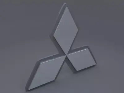 mitsubishi logo 3D model