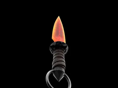 fire dragger  Low-poly 3D model