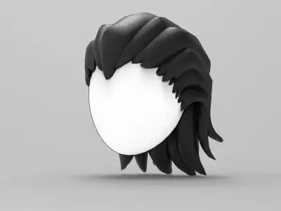 FreeHairstyle11 Free low-poly 3D model