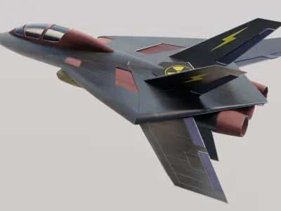 Jet Turbokat Low-poly 3D model