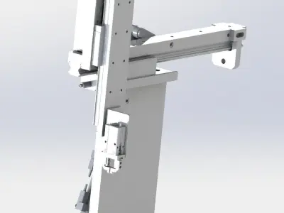 Oblique cylinder push mechanism 3D model