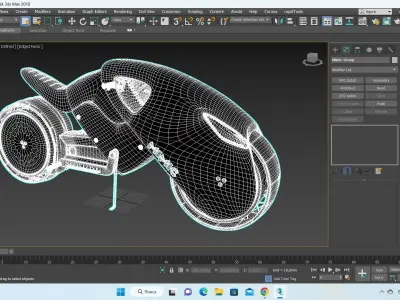 Mimic futuristic electric motorcycle 3D model